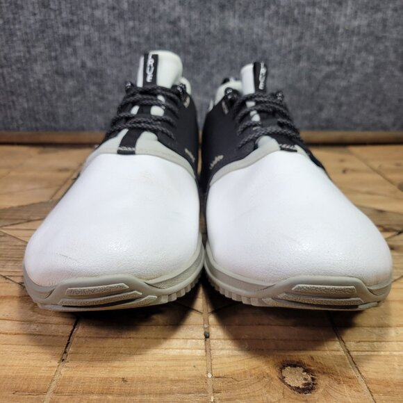 True Linkswear Original 1.2 Mens 15 Golf Shoes White Black Gray Athletic Leather - Picture 4 of 13